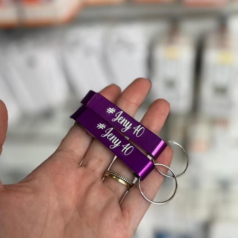 kit 35 chaveiros inox  personalizados a laser com sua logo ou nome