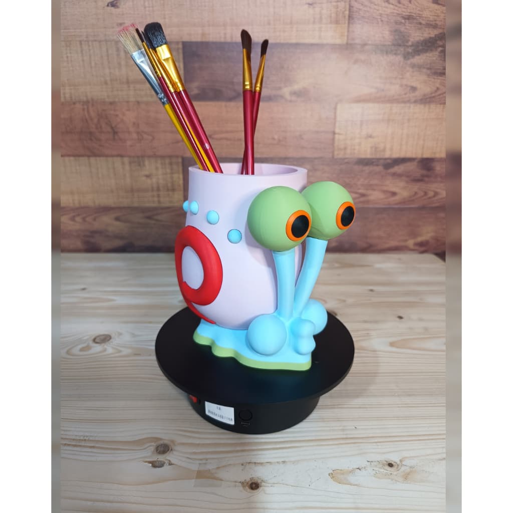 Porta Lápis Gary Bob Esponja Organizador de Mesa Criativo Decorativo Geek