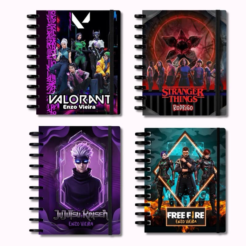 Caderno Masculino 10 Matérias Personalizado