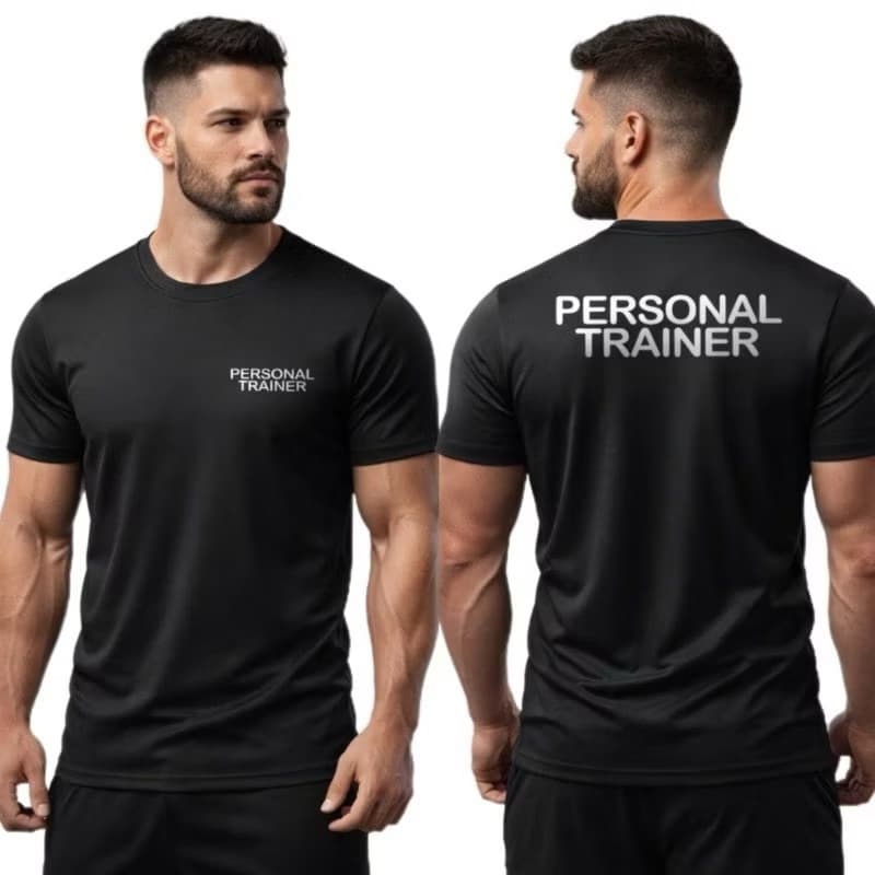 Camisa Personal Trainer Malha Dry Fit Proteção Solar Professor Academia