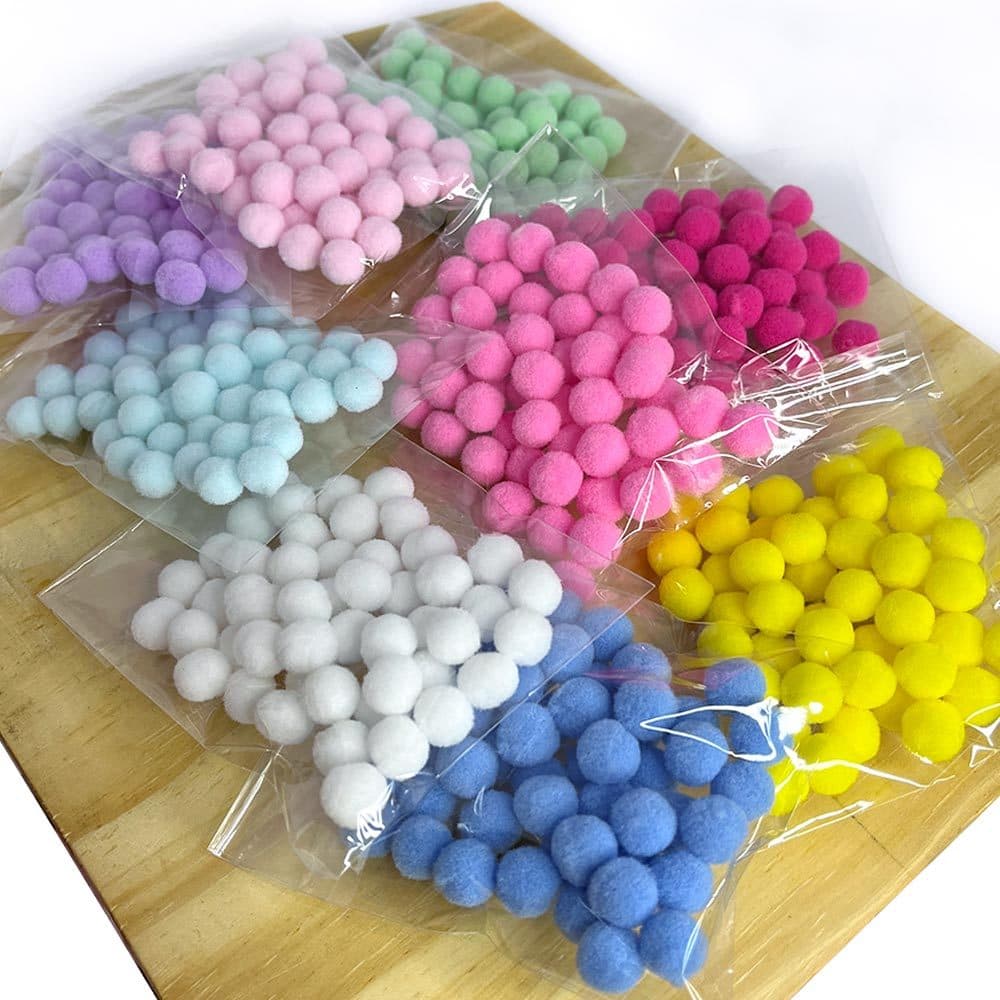Mini Pompom Avulso Tamanho 1cm Artesanato 100 unidades