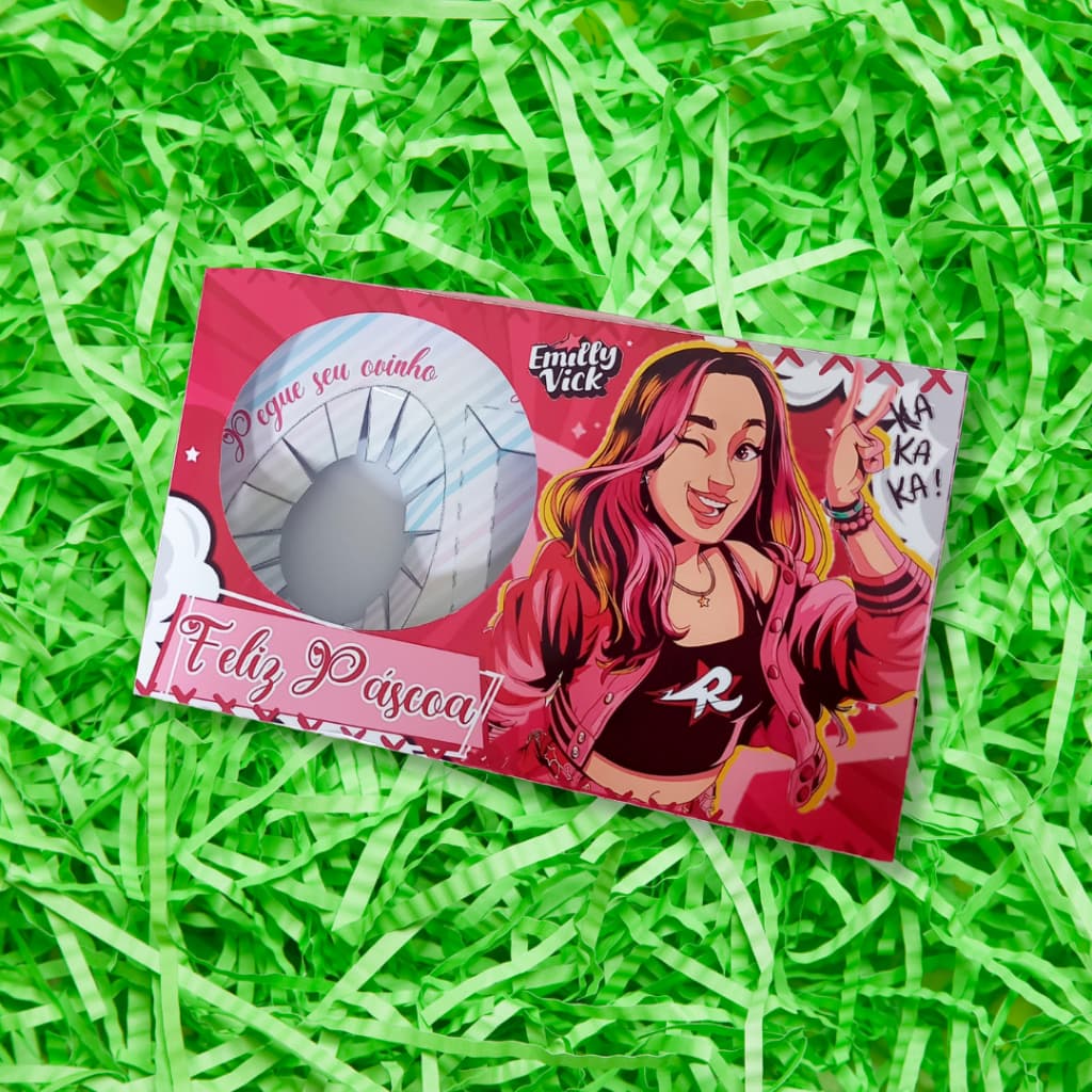 Kit Mini Confeiteiro Páscoa Personalizado | Caixa Porta Ovo com Visor | Arquivo Impresso Pegue e Monte