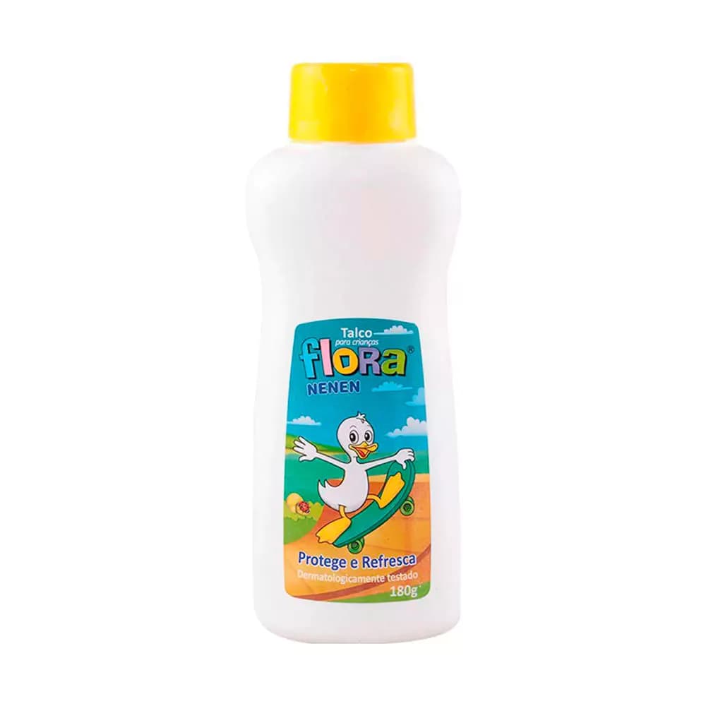 Talco Cheirinho de Bebê Flora Nenen Tradicional 180g