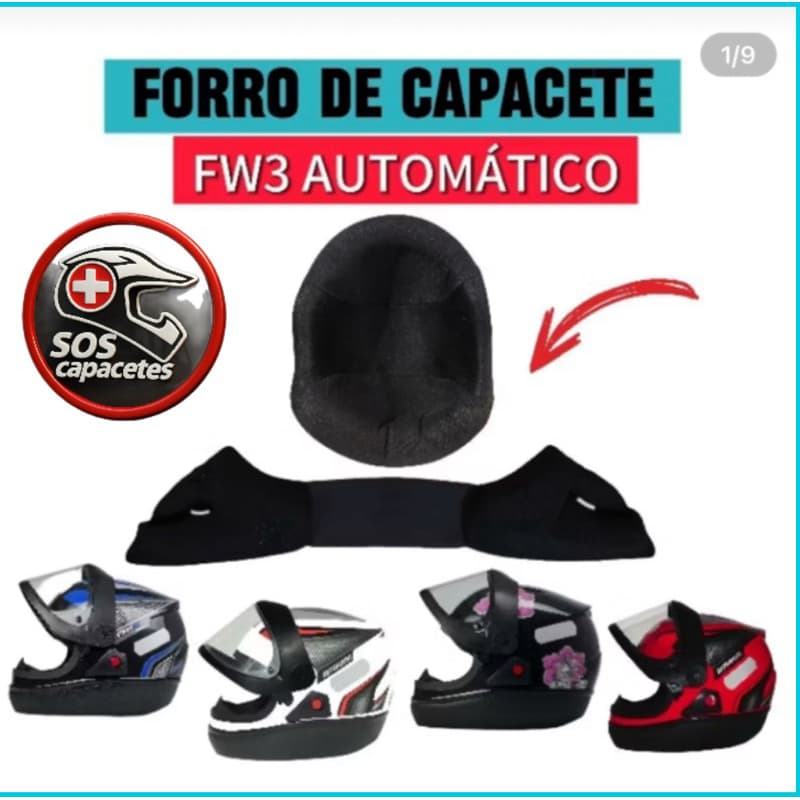 FORRACAO DO CAPACETE FW3(Fechado)/PRO TORK 788(automático)