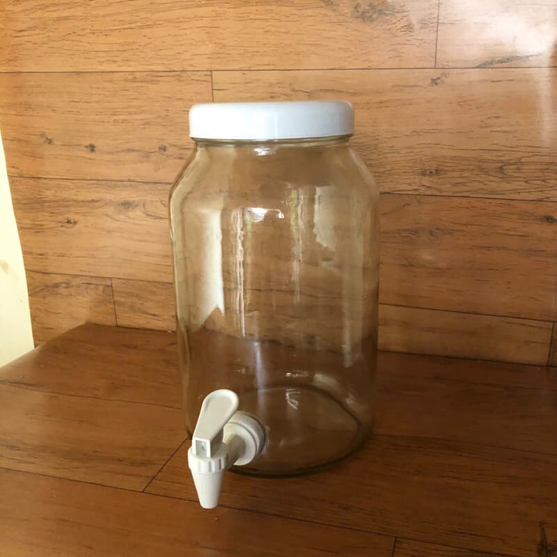 Suqueira De Vidro Capacidade De 3 Litros Tampa De Plastico - Torneira De Plastico
