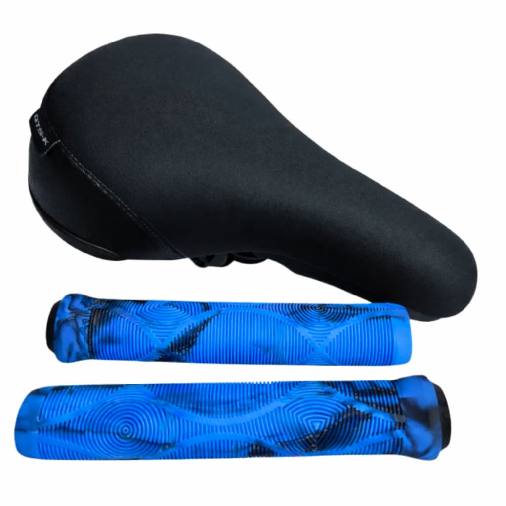 Kit Selim C/ Manopla Gts-k Tipo Ddk Bike Bmx Freeride Grau