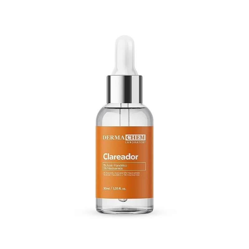 Sérum Clareador Clear 30ml Dermachem Clareador Facial Niacinamida Reduz Manchas Hidrata Uniformiza o Tom da Pele