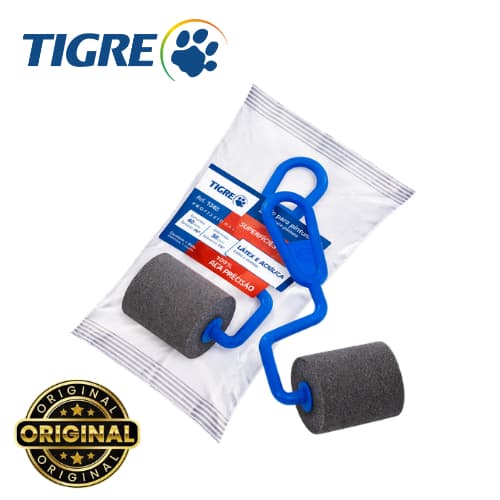 Rolo de Espuma Cinza para Pintura Artesanato Tigre Ref. 1340 - 4cm | Pintura Fácil