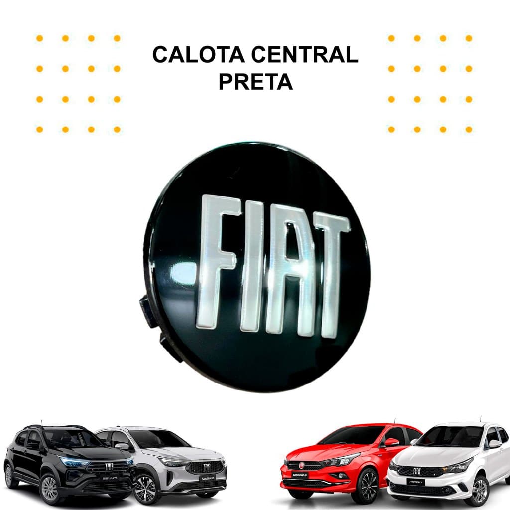 Calota Central Miolo Argo Cronos Pulse Fastback Strada Preto - 105267596 100267590