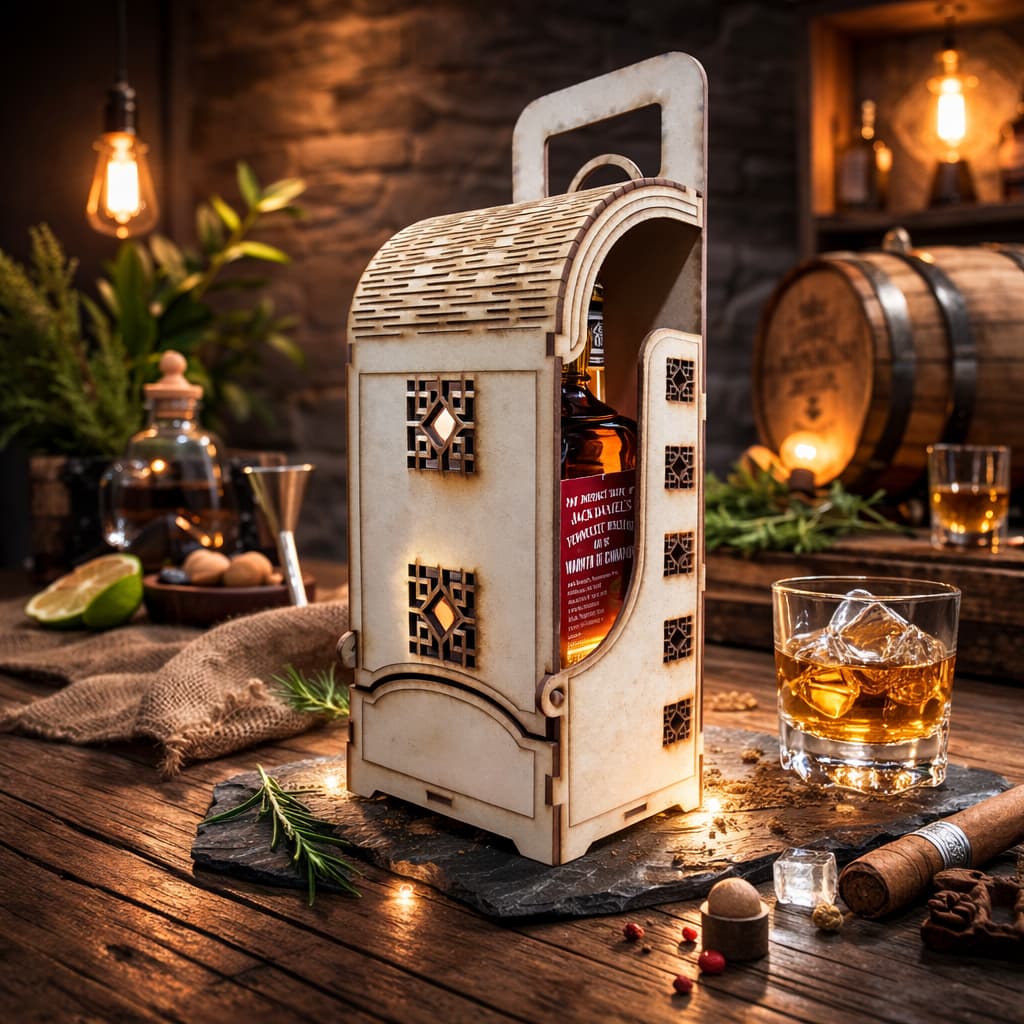 Caixa porta Bebidas Presente Vinho Whiski
