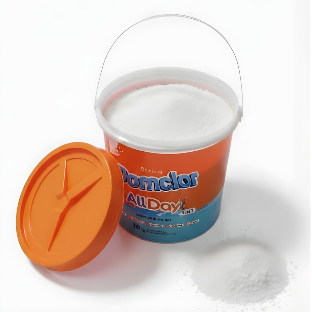 Balde De Cloro 10 Kg Domclor All Day Para Limpeza E Manutenção de Piscina