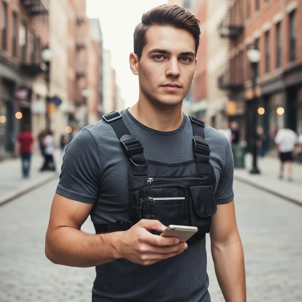 Pochete Peitoral Antifurto Para Esportes, Viagem E Academia