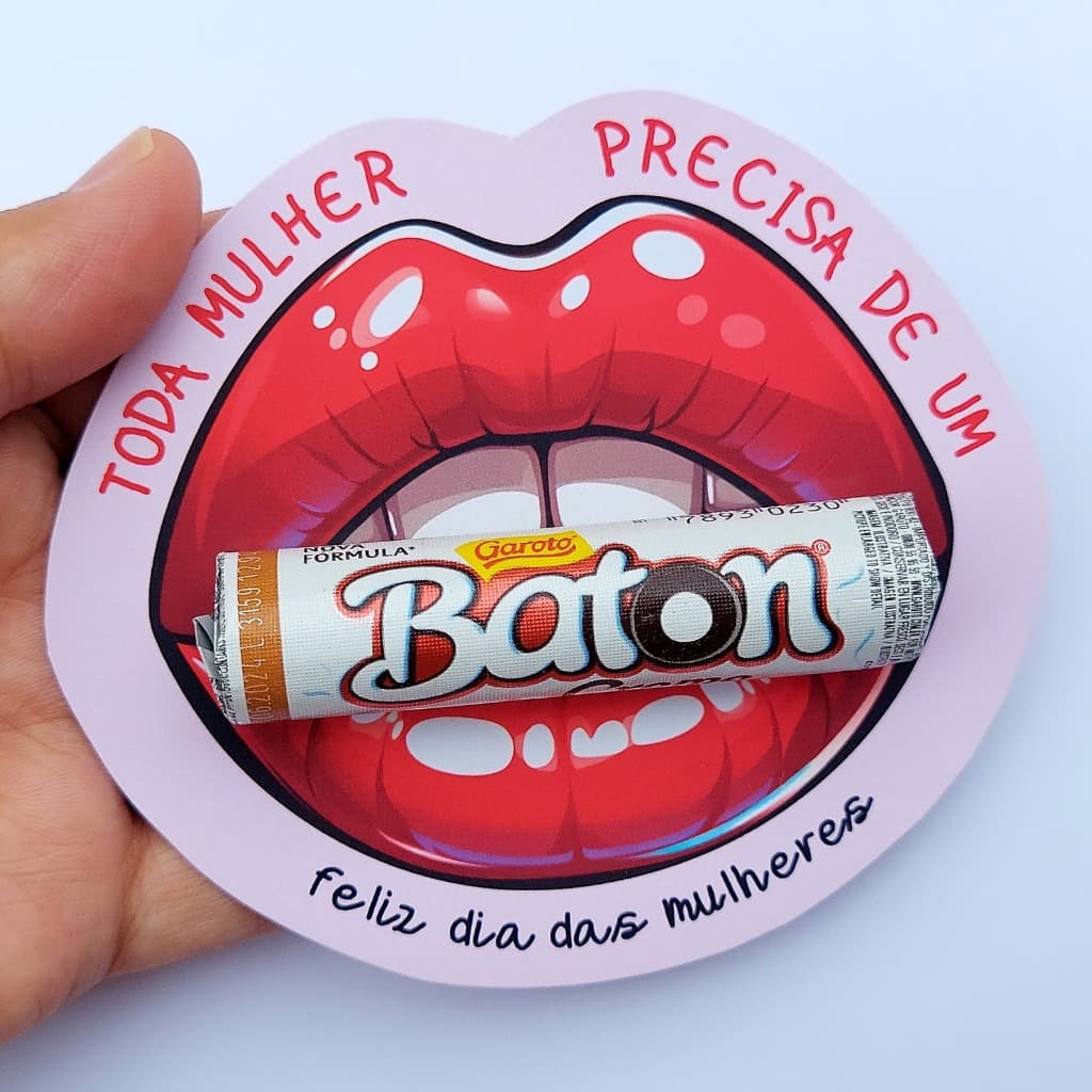 CARD DE BOCA MIMO PARA CLIENTE | CARD MIMO DIA DAS MULHERES| DIA DA MULHER | CARD BATOM | MIMO CHOCOLATE