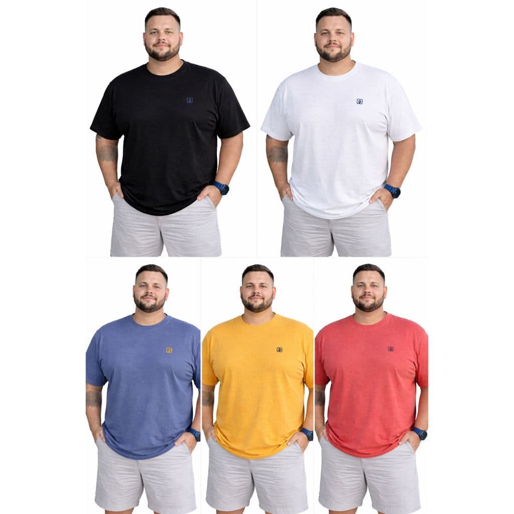TSHIRT PLUS SIZE G1 G2 e G3 ALGODÃO PREMIUM CORES LINDAS