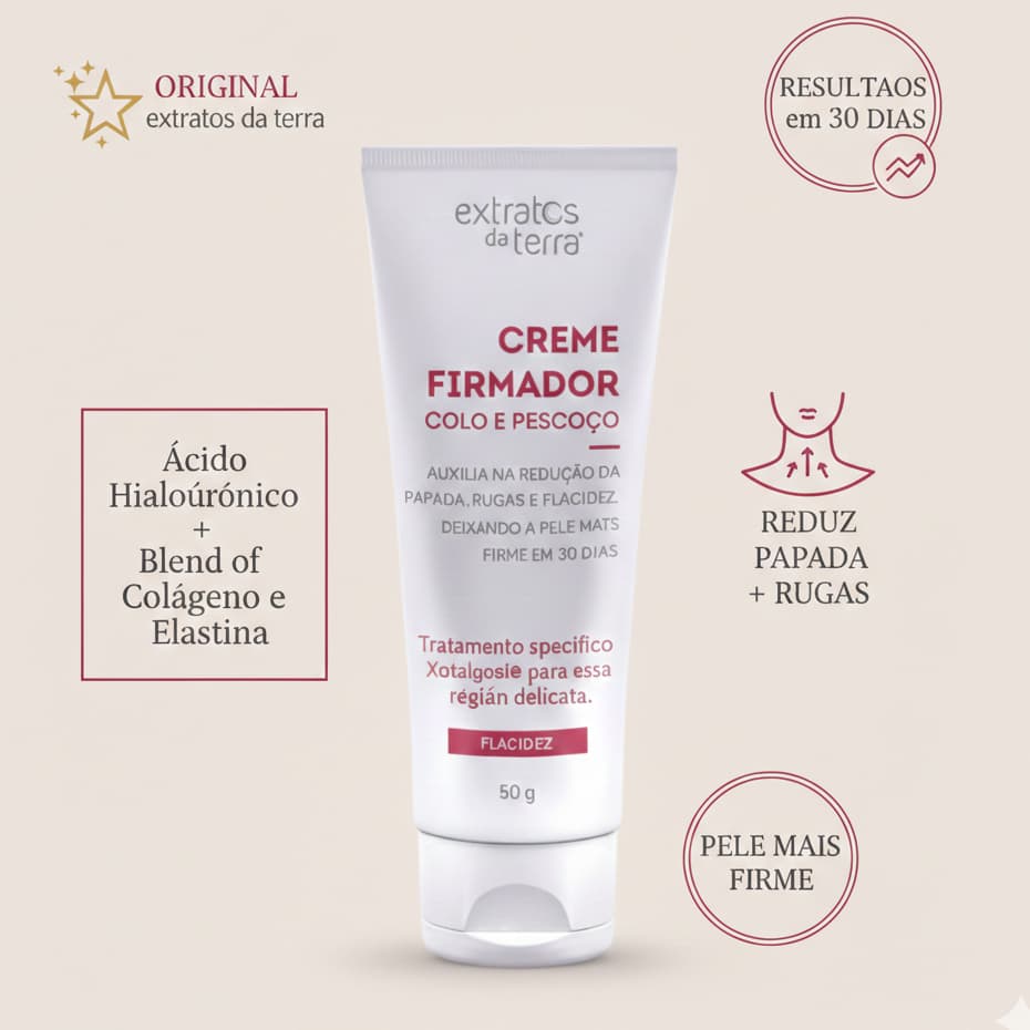 Creme Firmador de Colo e Pescoço - Extratos da Terra