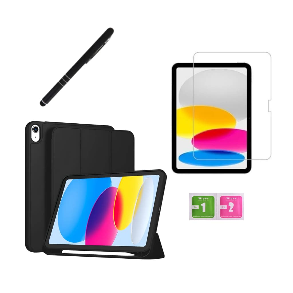 Kit Capa Capinha Com Função Sleep E Slot para caneta para iPad 11 A16 2025 e iPad 10 10.9 + Película De Vidro + Caneta
