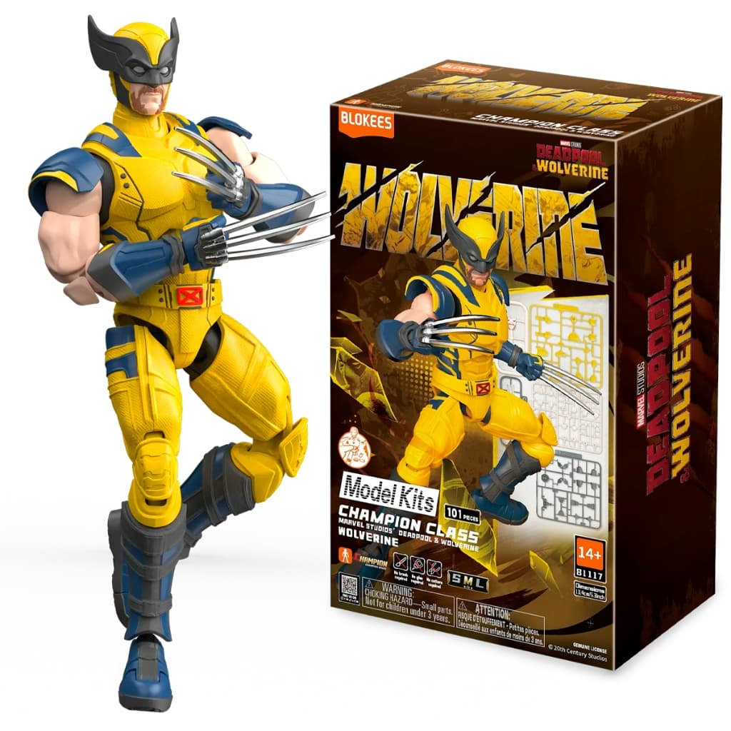 Boneco Blokees Marvel Wolverine Infinity Saga Champion