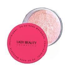 Pó Rosa Lady Beauty Pink Powder - Selagem e Brilho Controlado