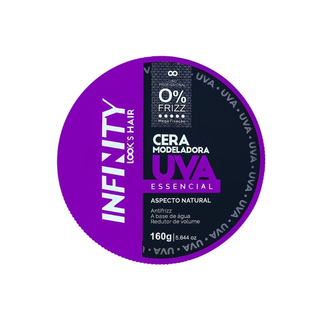Cera Modeladora Uva 160g INFINITY LOOKS HAIR – 3 ou 6 Unidades