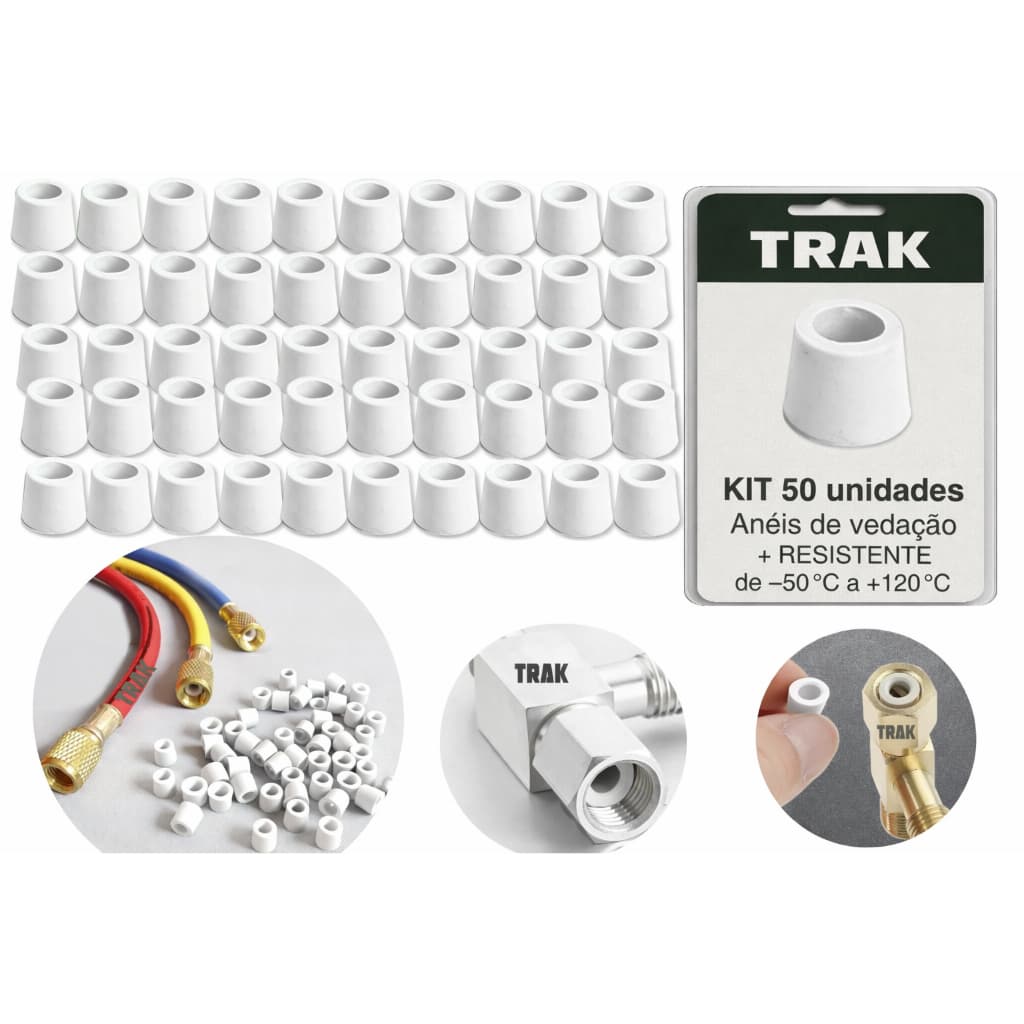 Kit 50un Reparo Vadacao Borracha Mangueira Manifold 1/4 Trak