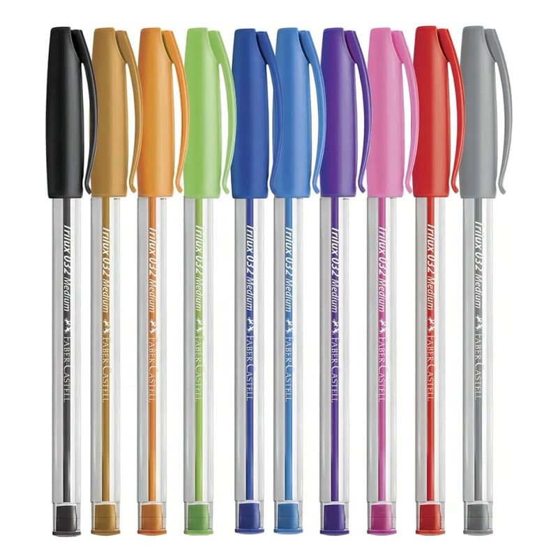 Caneta Esferográfica Trilux 032 1.0mm Faber-Castell BT 10 UN