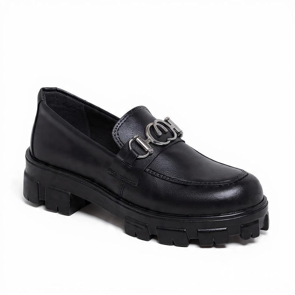 Mocassim  Plataforma Preto Bridão