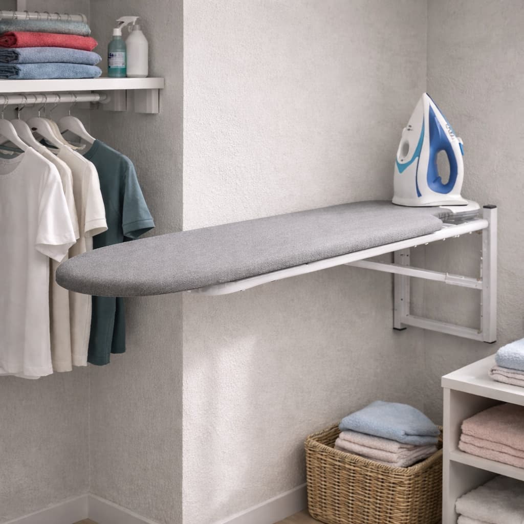 Mesa de Passar Roupa de Parede Articulada Dobrável Compacta Moderna
