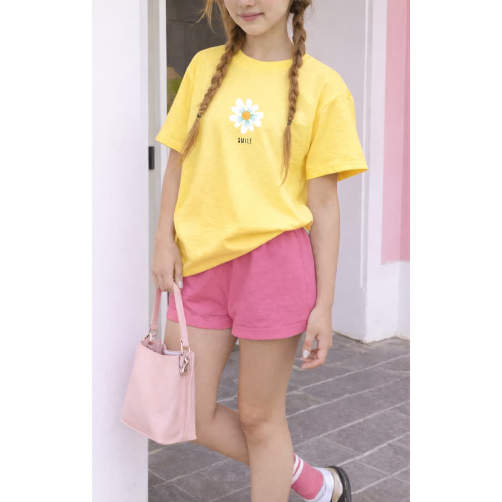Camiseta Infantil 100% Algodão Flor Menina Camisa Para Crianças 4 ao 16 Leve Confortável