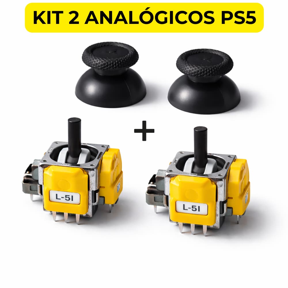 Kit 2 Analógico Hall Effect Magnético para Controle Ps5 Anti Drift 3D Sensor versão 6.0