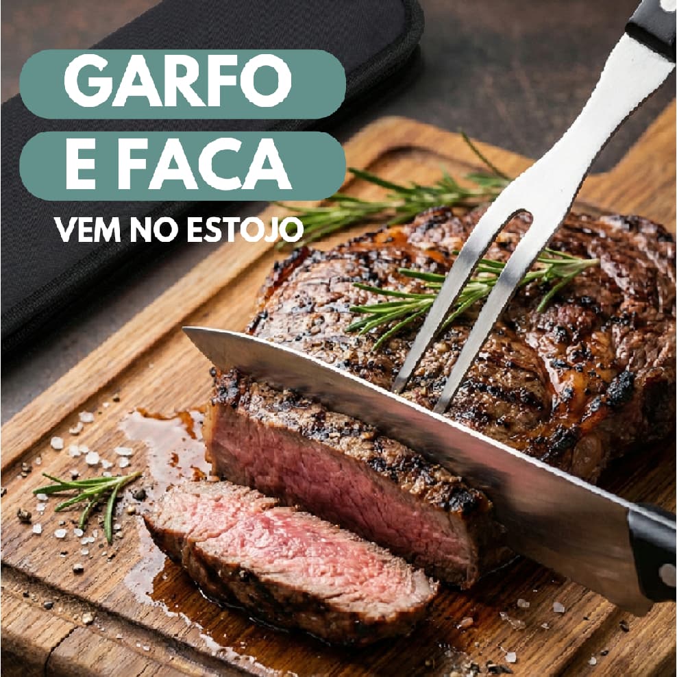 Conjunto Para Churrasco (faca e garfo grande) Presente