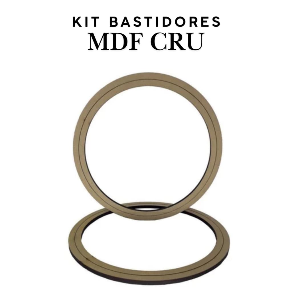 Kit 5 Bastidor MDF Cru 6mm Bordado Crochê Artesanato