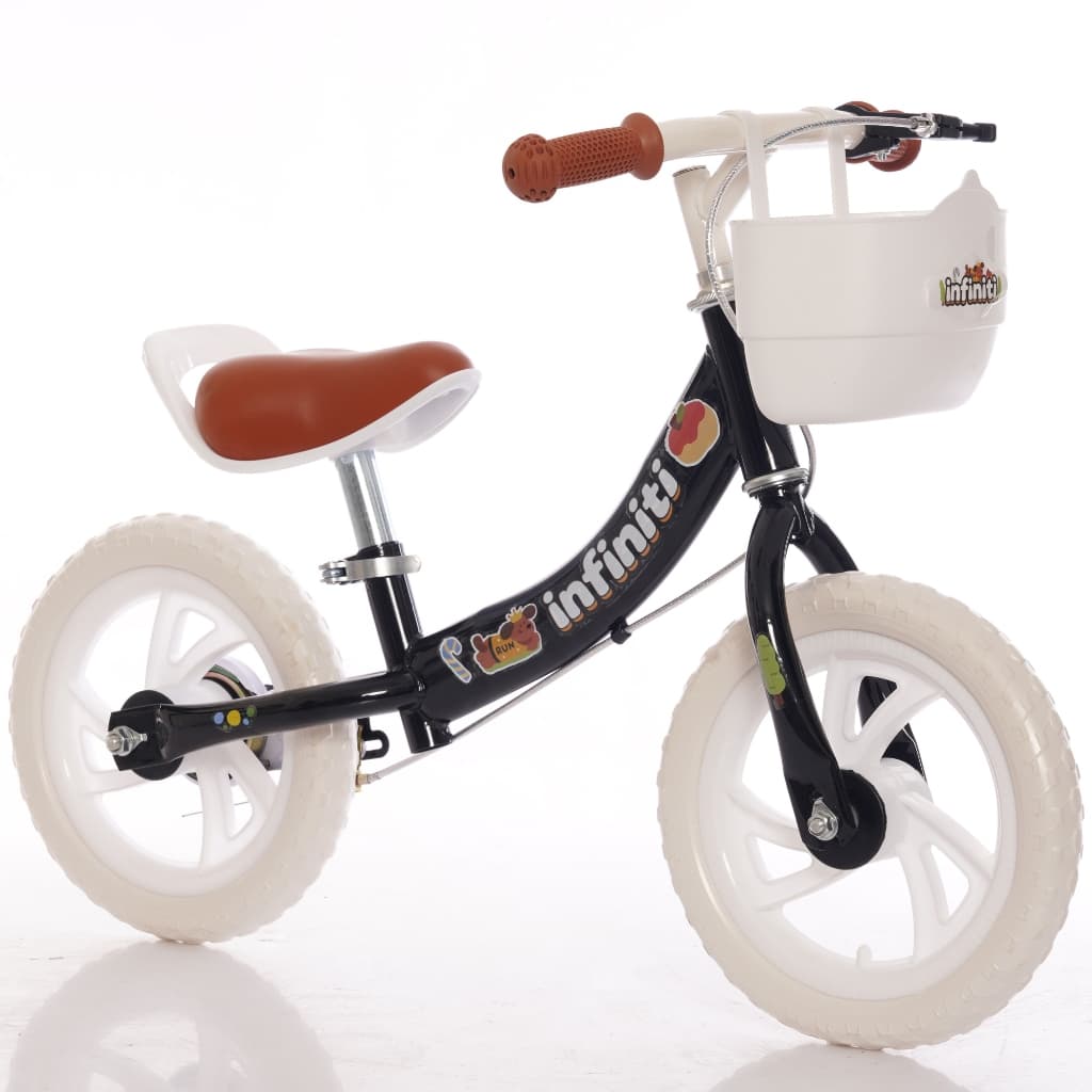 Bicicleta Balance Infiniti Kids Aro 12 Preto Com Branco