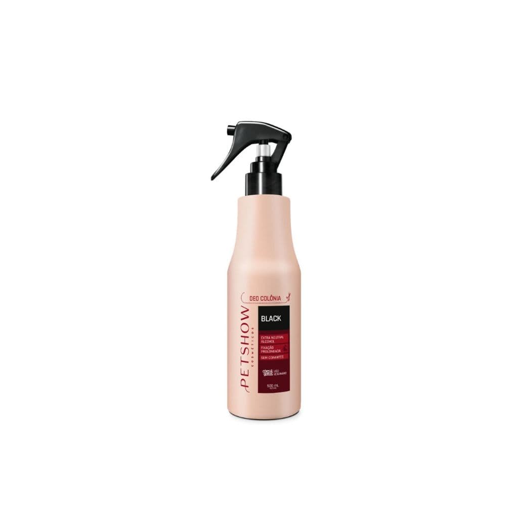 Colônia Black 500ml Pet Show Perfume Pet Banho E Tosa Cães E Gatos