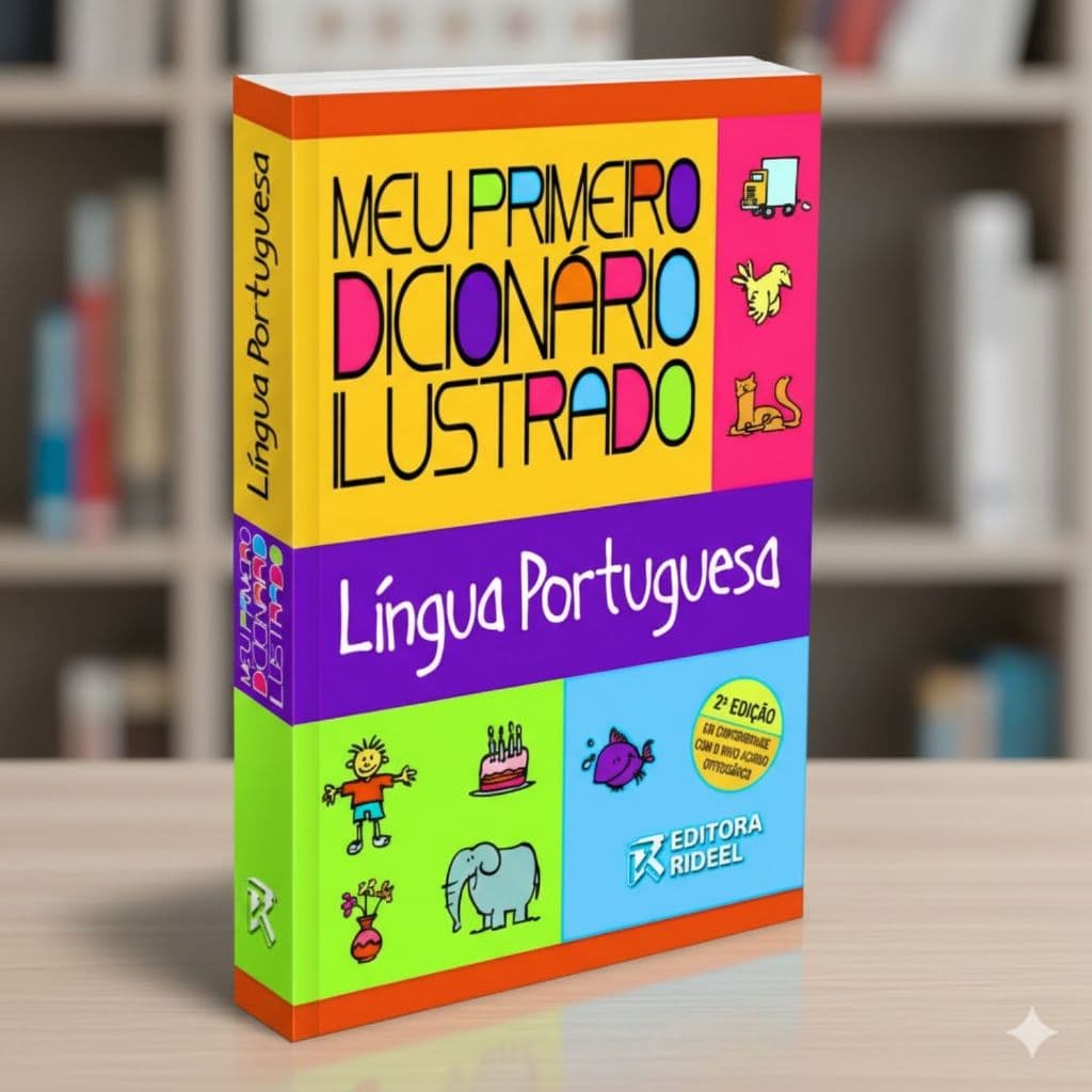 Meu Primeiro Dicionário Ilustrado Escolar Língua Portuguesa Completo e Prático