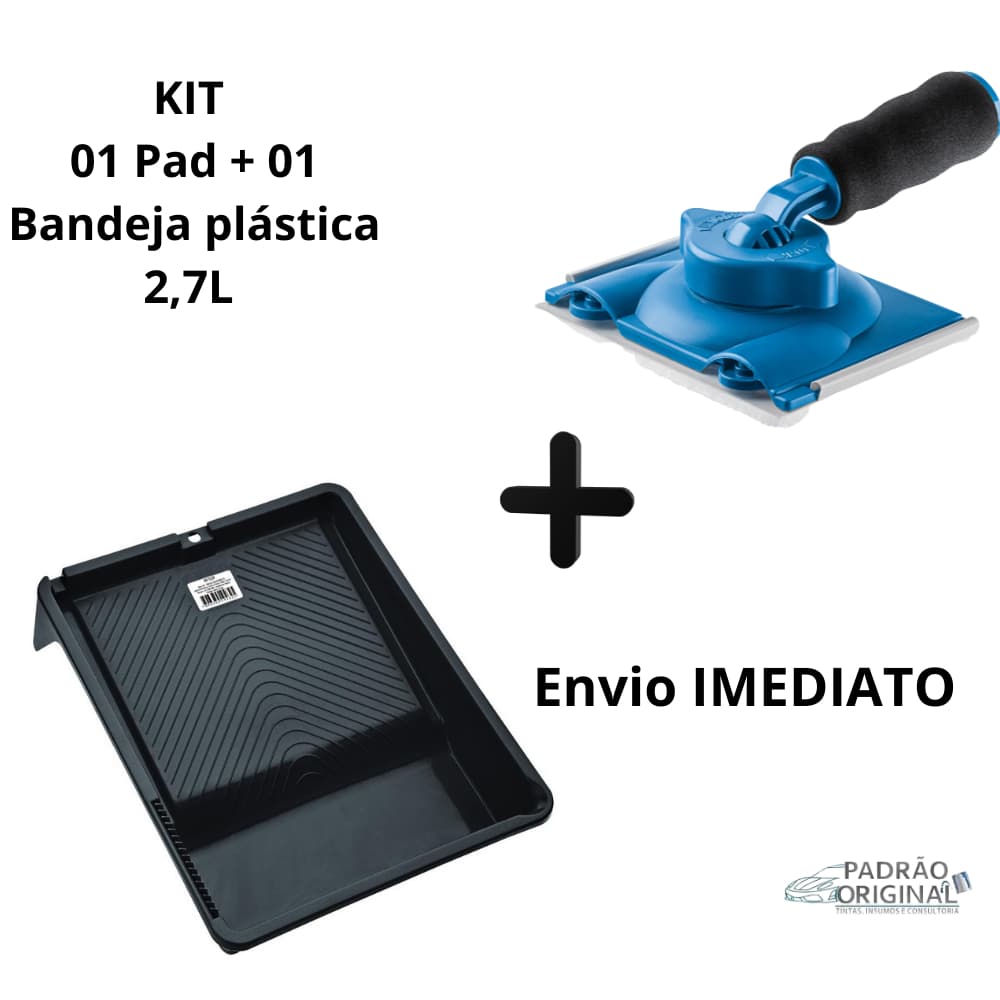 Pad Pintura Atlas Cabo Ajustável 360 + Bandeja para Pintura 2,7L Atlas Acabamento Profissional