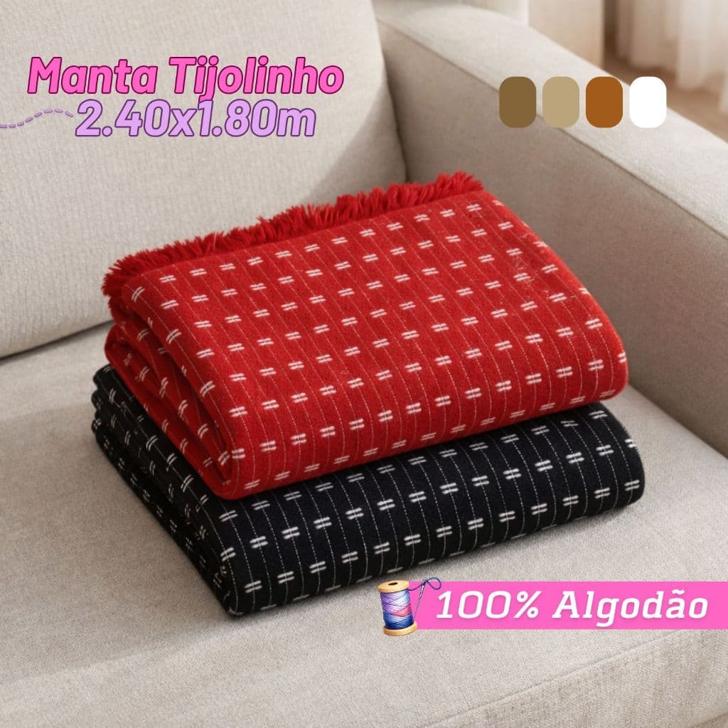 Manta para Sofá Grande 2,40m x1,80m Decorativa Premium Algodão Capa Protetora Grande