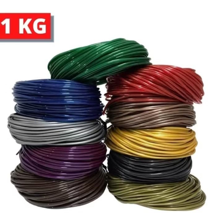 1 kg Fio Plástico Pvc Cordinha Cordao Espaguete Macarrao Enrolar Cadeira e Artesanato Alta Qualidade