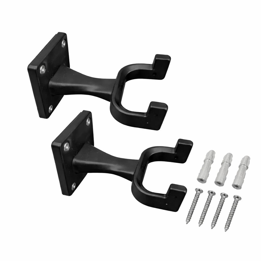 Kit 2 Suportes Gancho Violão Guitarra Baixo Resistente Preto