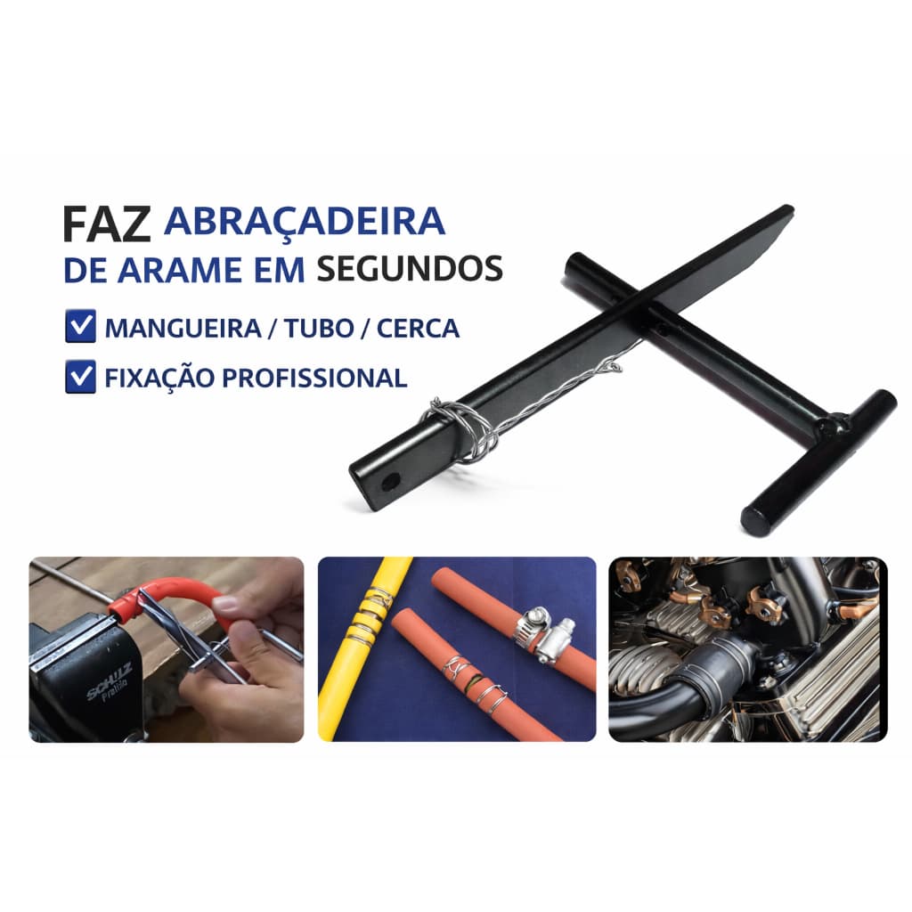Solução para fixação de mangueiras com Abraçadeira de Arame pais