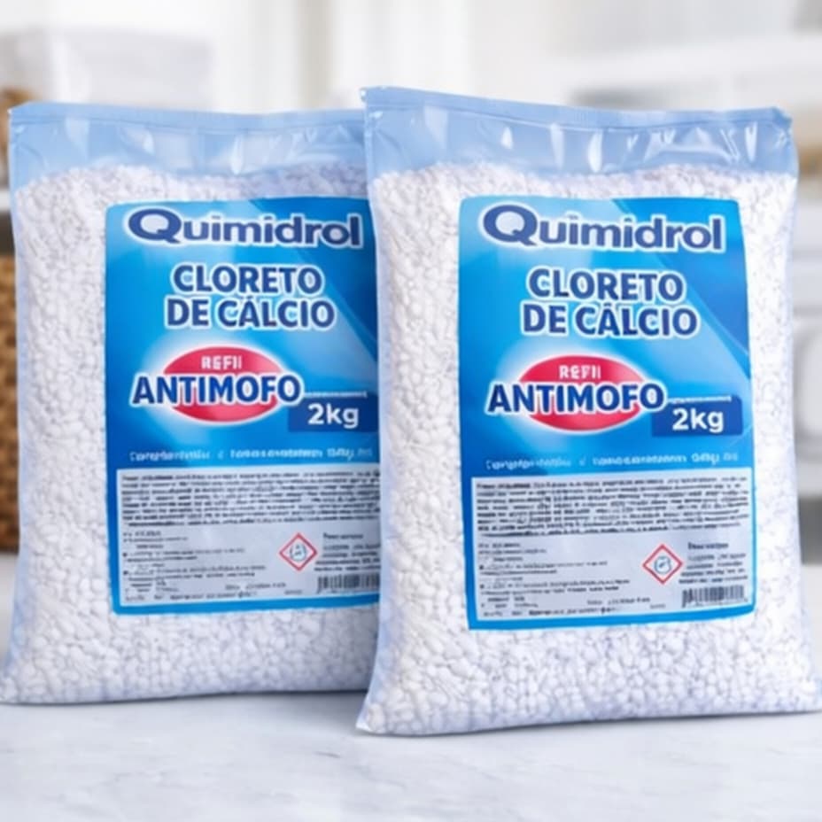 Cloreto de Cálcio 2kg Bolinhas Anti Mofo Desumidificador de Roupa