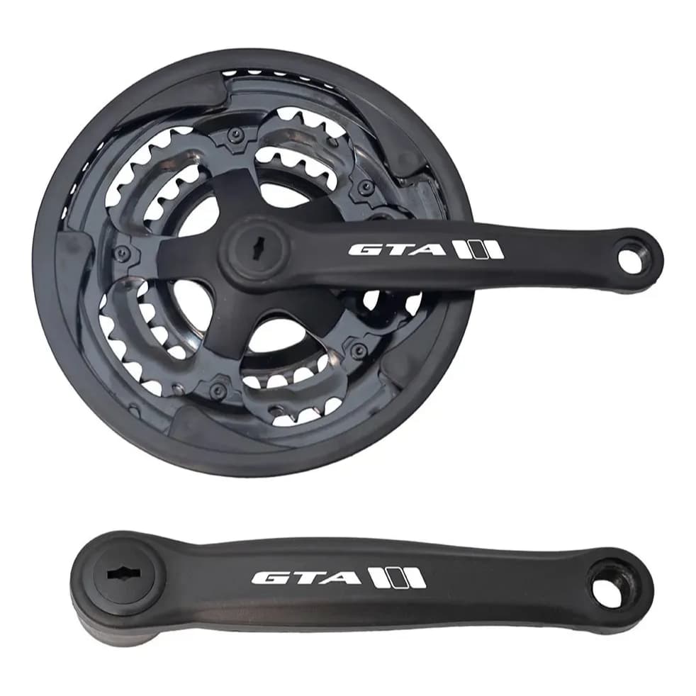 Pedivela Coroa Tripla 24/34/42 C/protetor Braço Aço Bike Gta