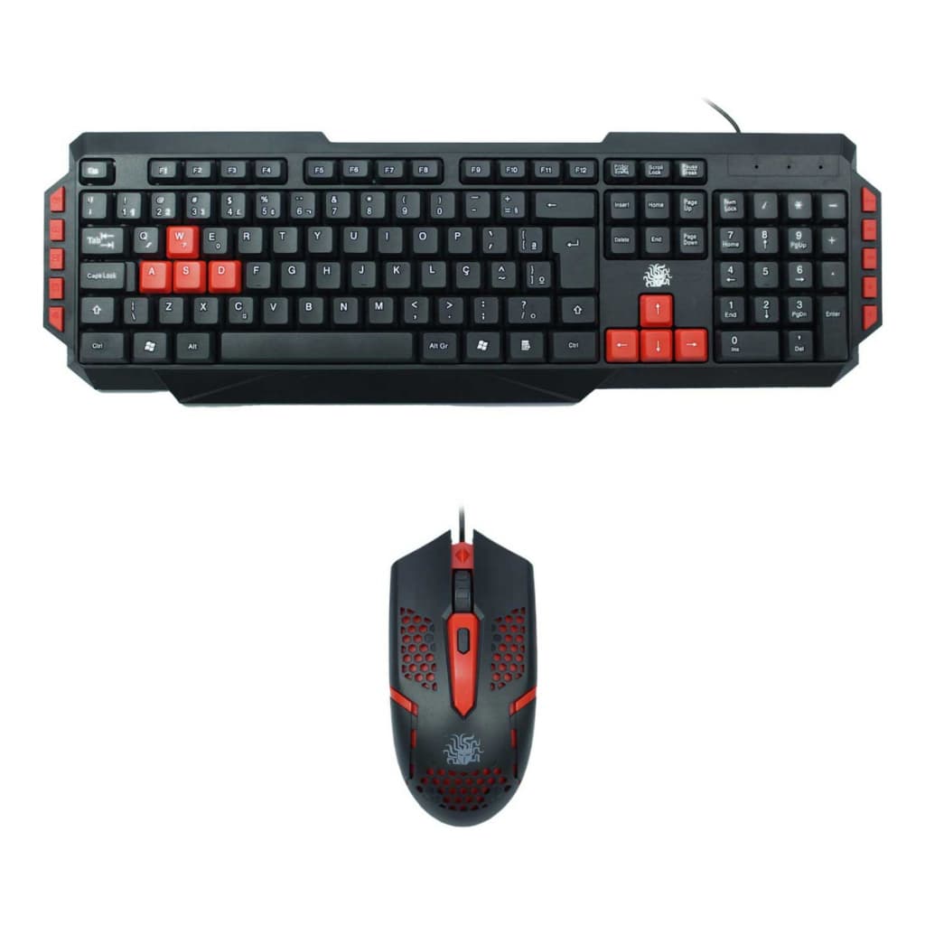 Kit Teclado e mouse Gamer Start 2.0 Português Cabo 1,5m 5+ Gamer