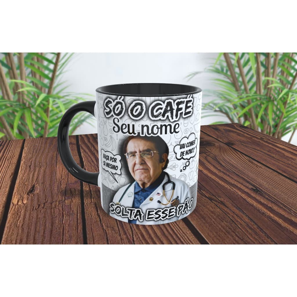 Caneca Dr Now Quilos Mortais Fitness Personalizada Porcelana - Só O Café Solta Esse Pão Kilos