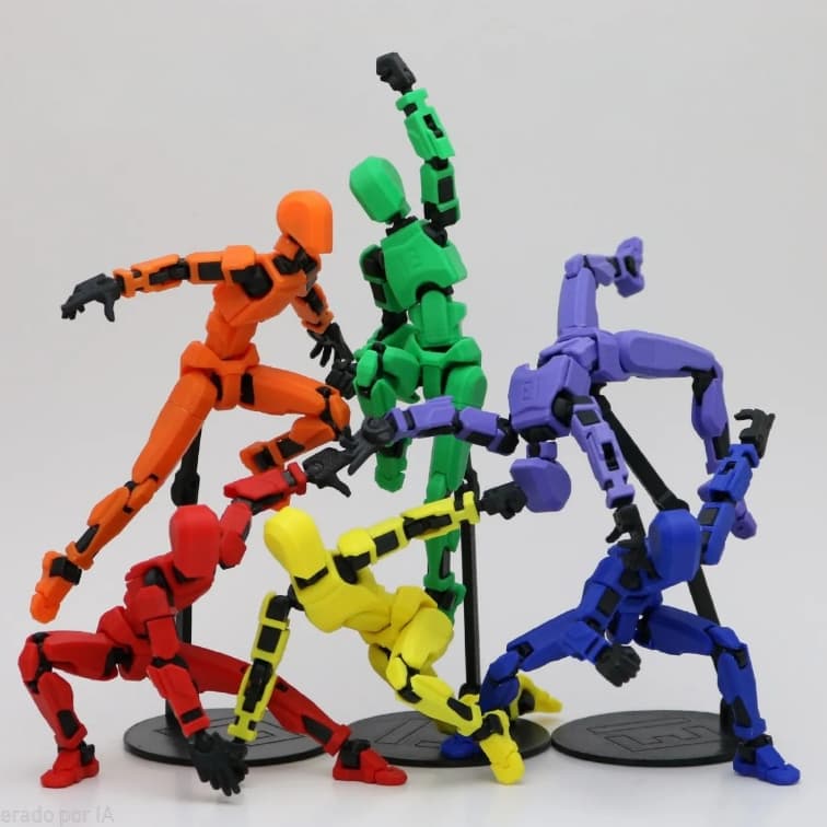 Dummy 13 COM SUPORTE Articulado Action Figure 3D  - Alta Articulação!