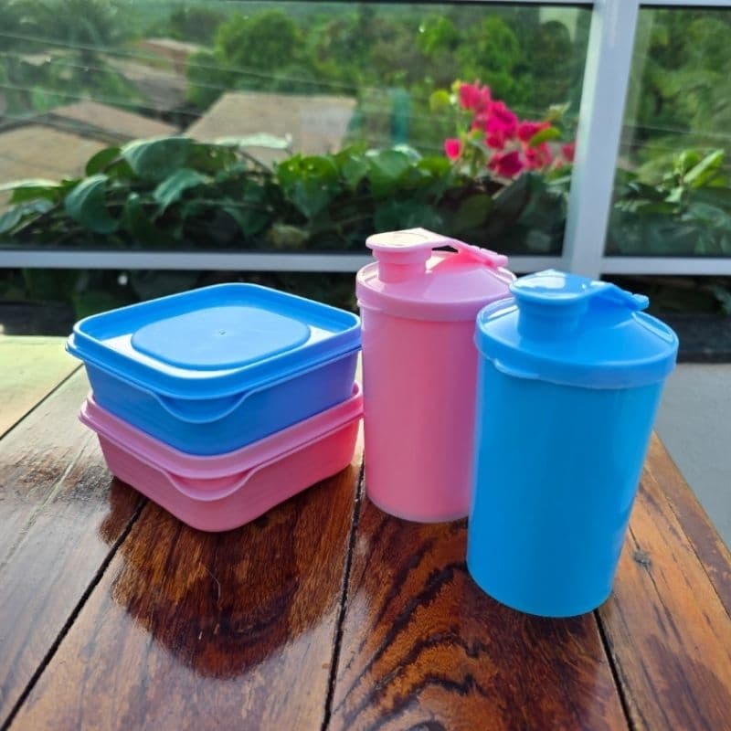 kit Lancheira Infantil Criança Copo Garrafa Shake + Pote Free BPA