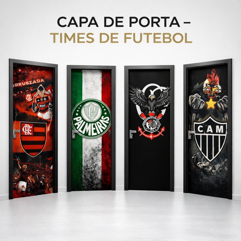 Capa de Porta Escudo do Coração Decorativa Grande – Renove sua Casa em Segundos - Pronta Entrega
