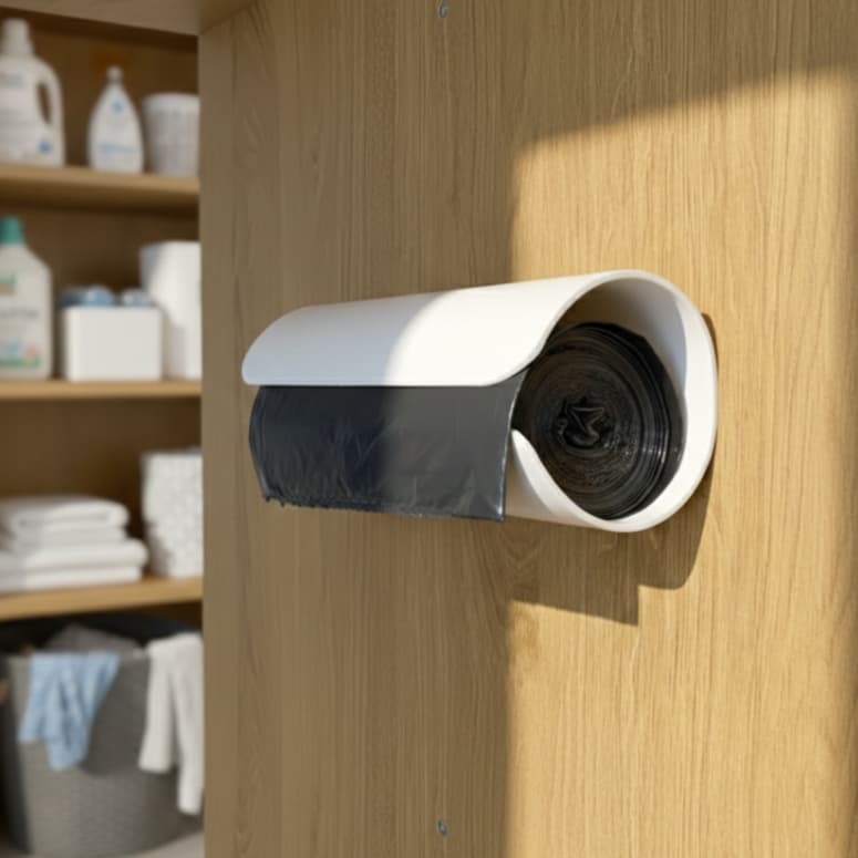Suporte para Saco de Lixo de Parede – Organizador Moderno para Casa e Restaurante