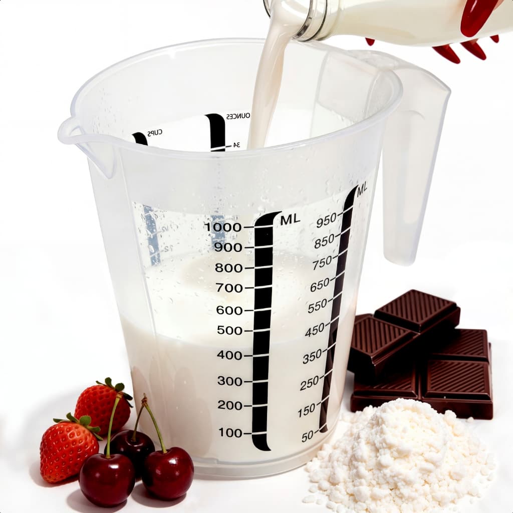 Copo De Medida Graduado 1000ml Jarra Medidora Com Alça Bico Dosador Receitas Cozinha