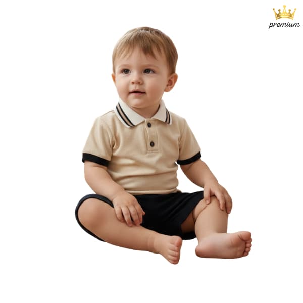Conjunto polo Criança Masculina Luxo Completo Casamento Batizado Chic Elegante Qualidade premium