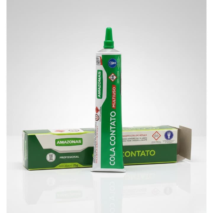 Cola de Contato Amazonas 75g – Adesivo Multiuso para Couro, EVA, Madeira e Borracha